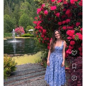 Staud Wells Dress in Sketchbook Floral